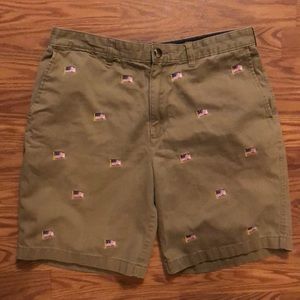 Men’s Lands End American Flag Shorts